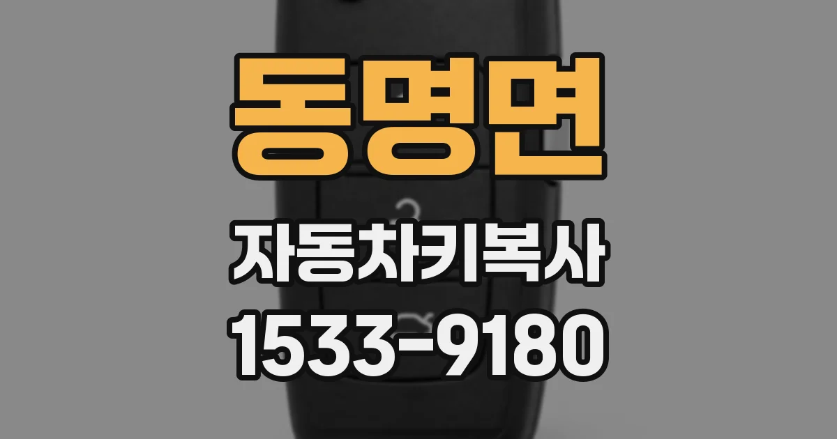동명면 자동차키복사