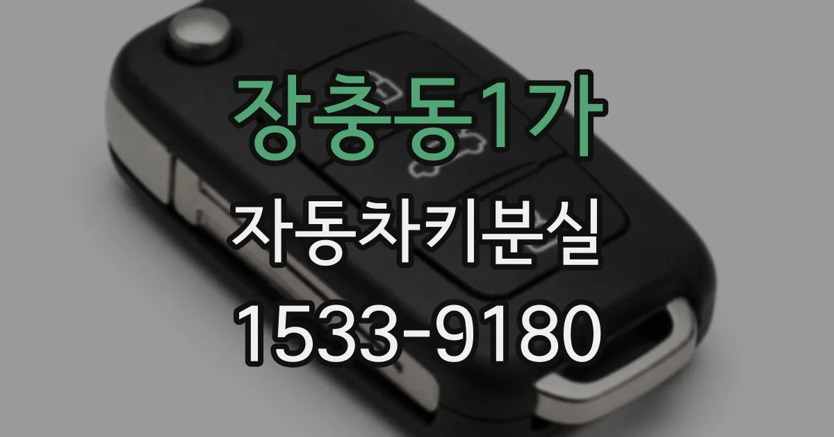 장충동1가 자동차키분실