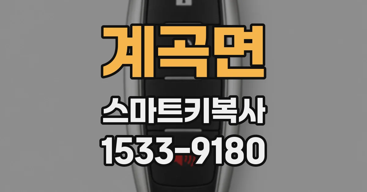 계곡면 스마트키복사