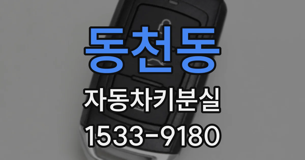동천동 자동차키분실