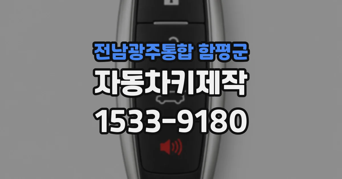 전남광주통합 함평군 자동차키제작