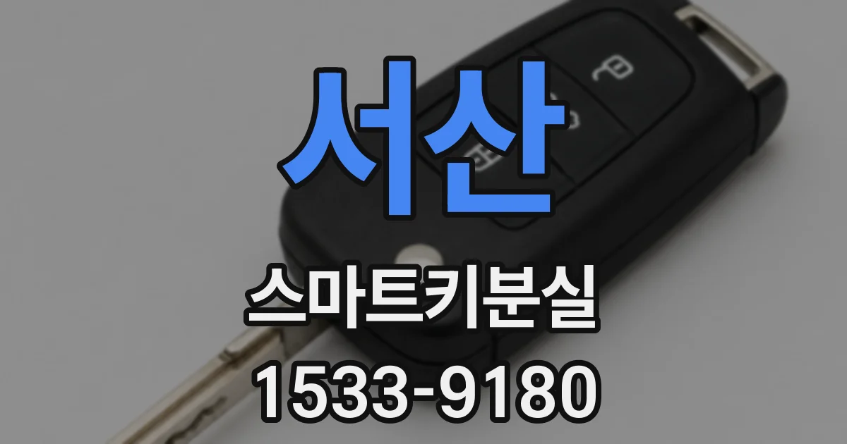 서산 스마트키분실