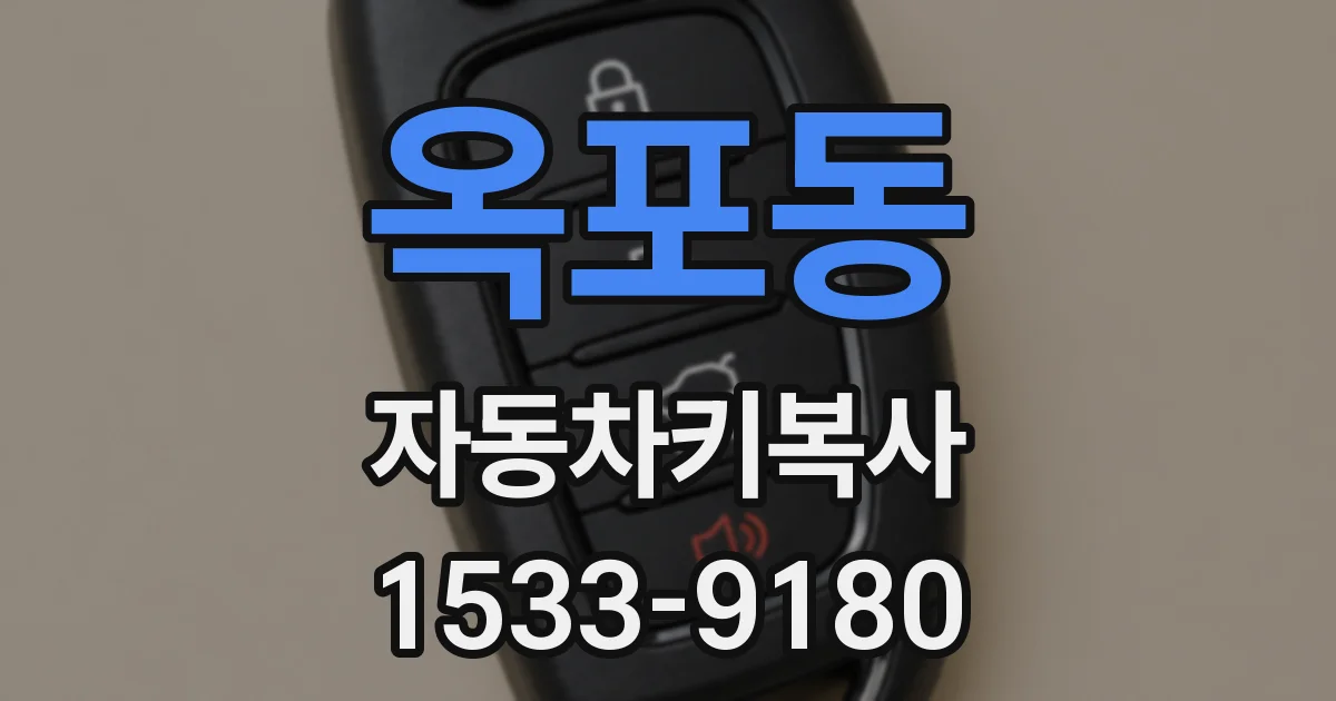 옥포동 자동차키복사