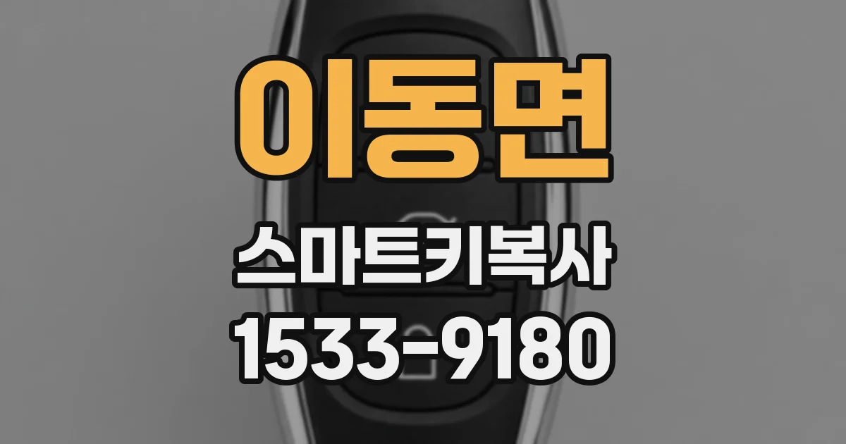 이동면 스마트키복사