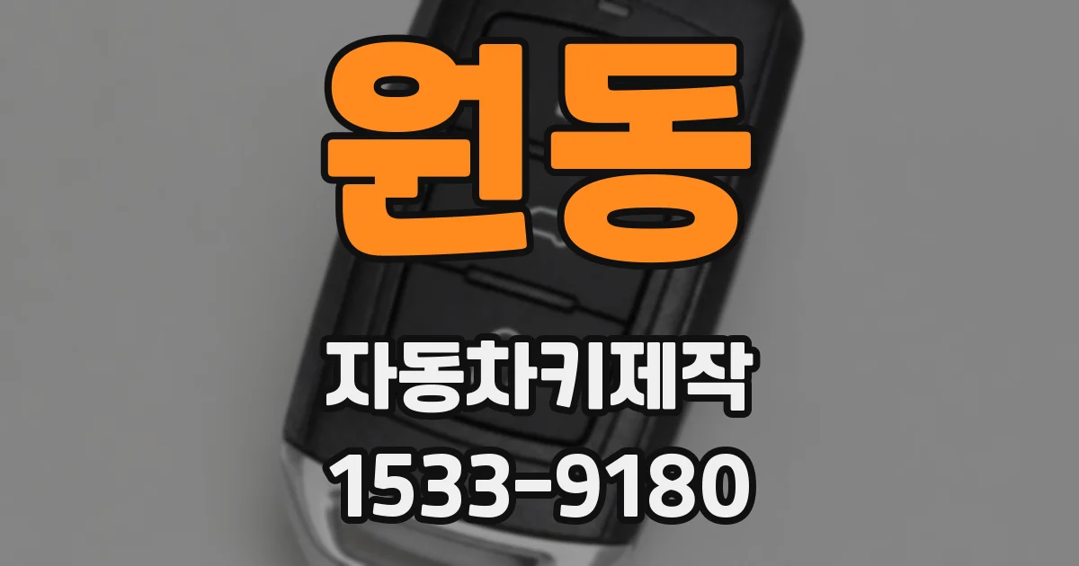 원동 자동차키제작