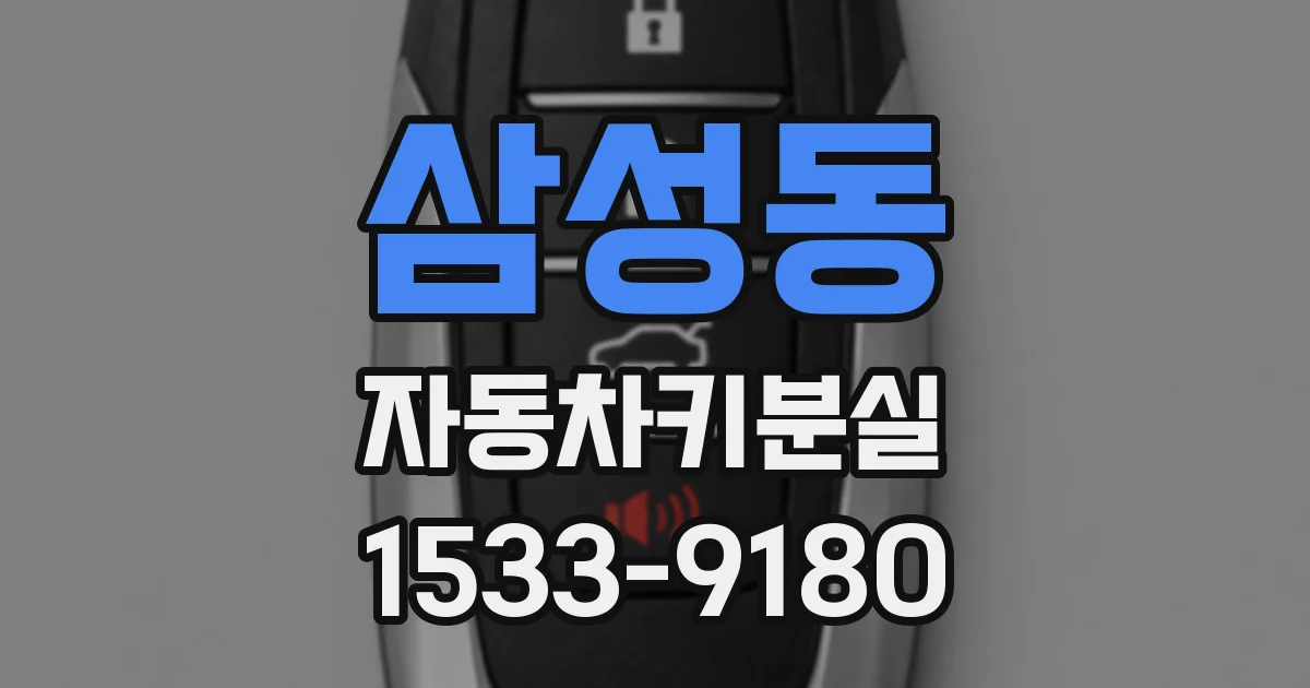 삼성동 자동차키분실