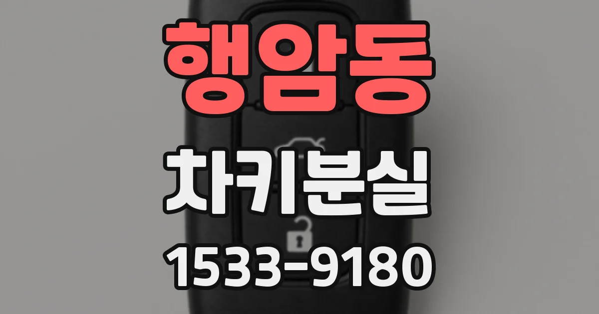 행암동 차키분실
