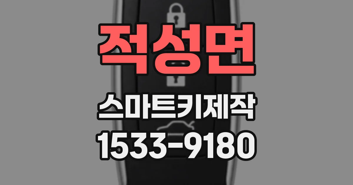 적성면 스마트키제작