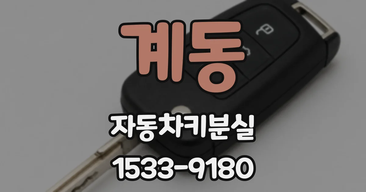 계동 자동차키분실