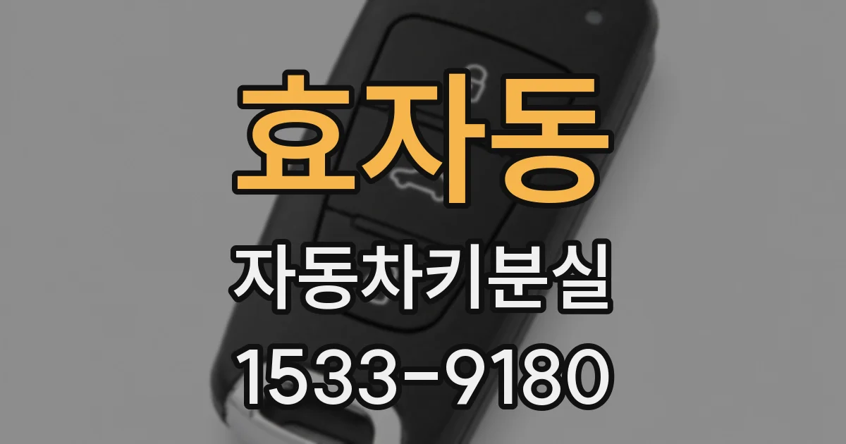 효자동 자동차키분실