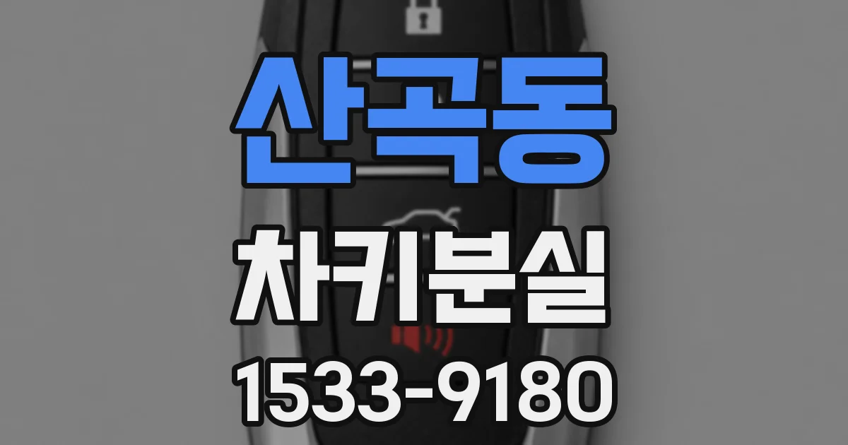 산곡동 차키분실