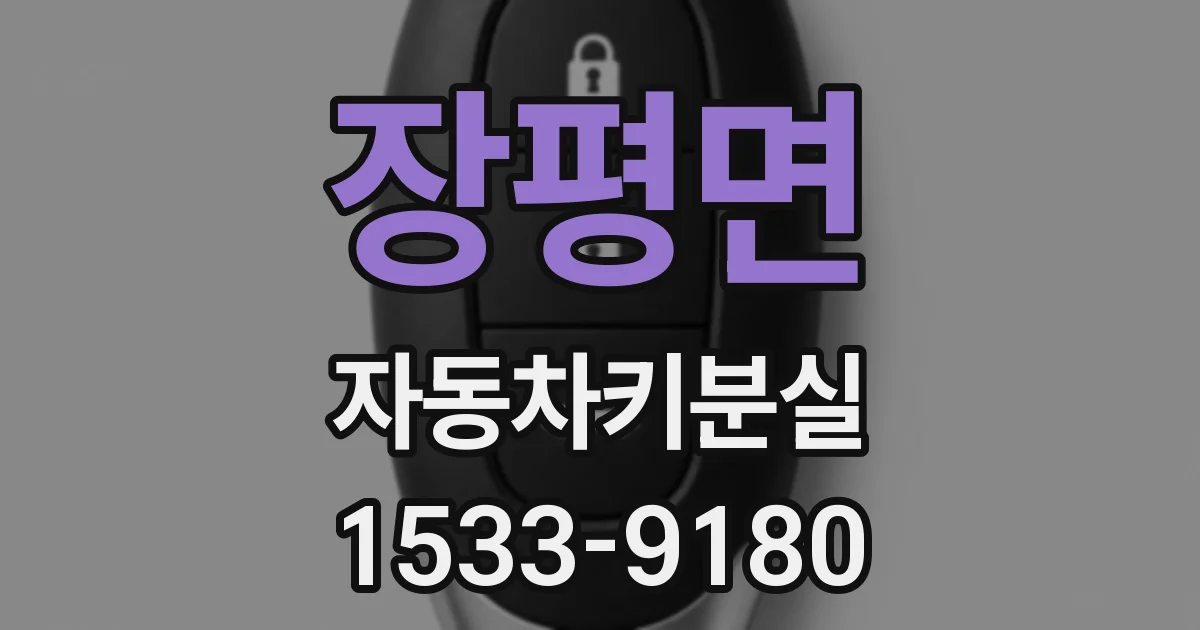 장평면 자동차키분실
