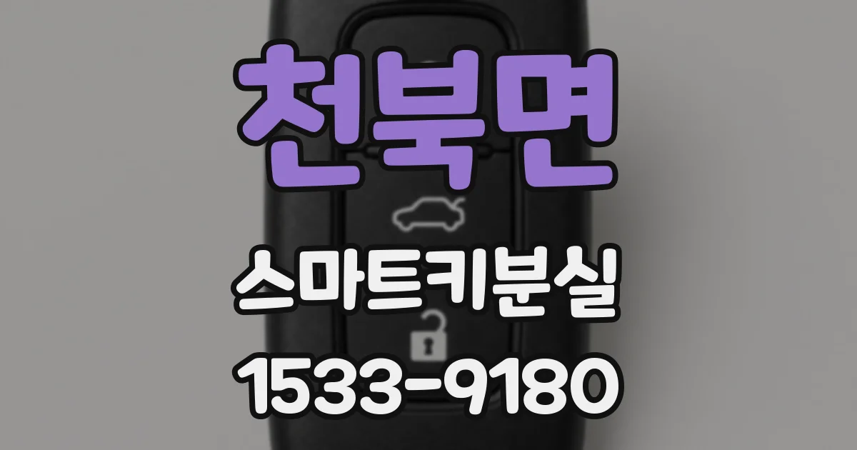 천북면 스마트키분실
