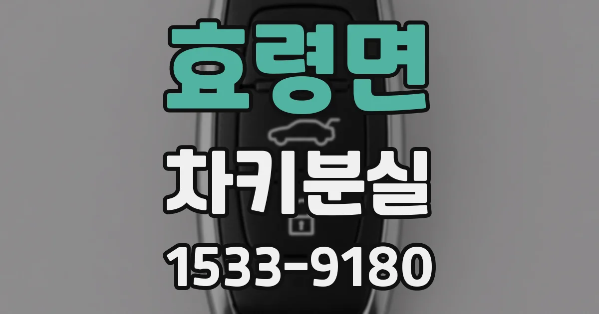 효령면 차키분실