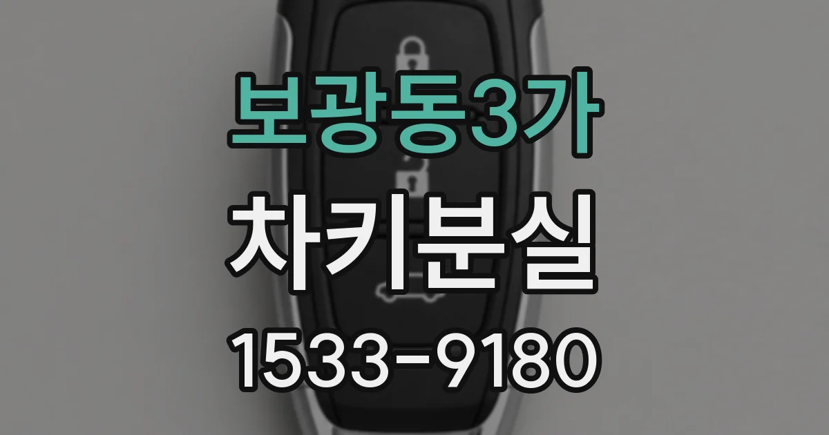 보광동3가 차키분실