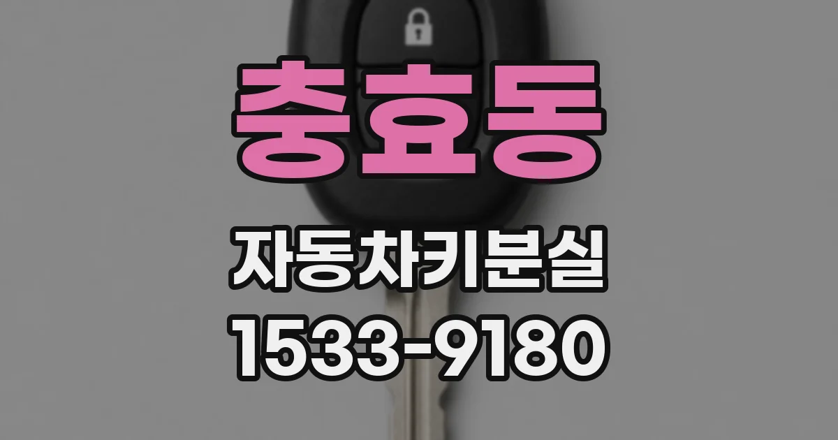 충효동 자동차키분실