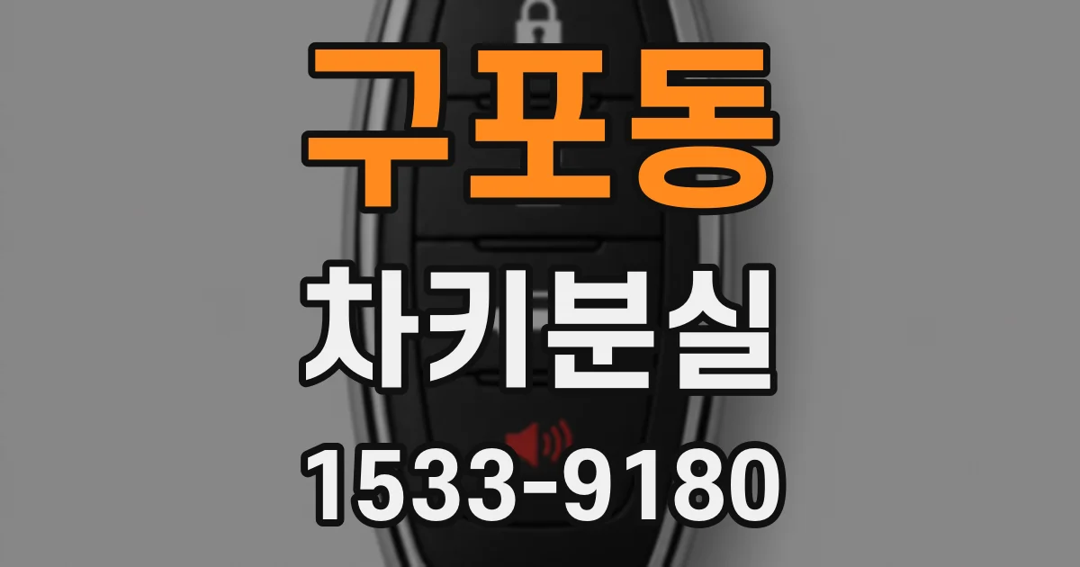 구포동 차키분실
