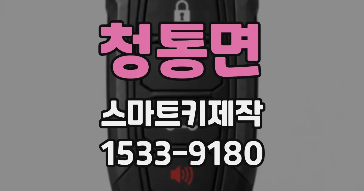 청통면 스마트키제작