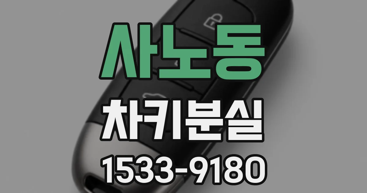 사노동 차키분실
