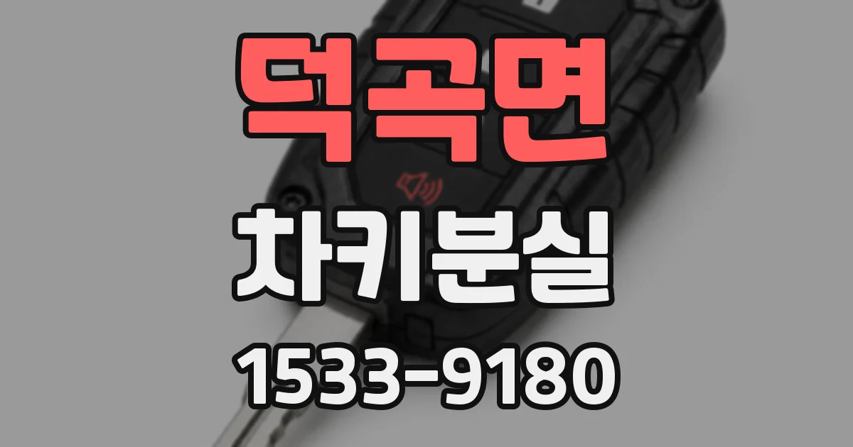 덕곡면 차키분실