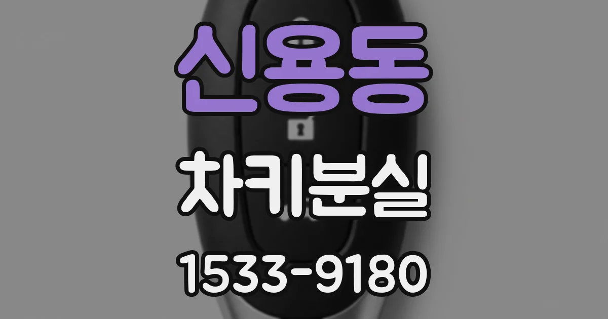 신용동 차키분실