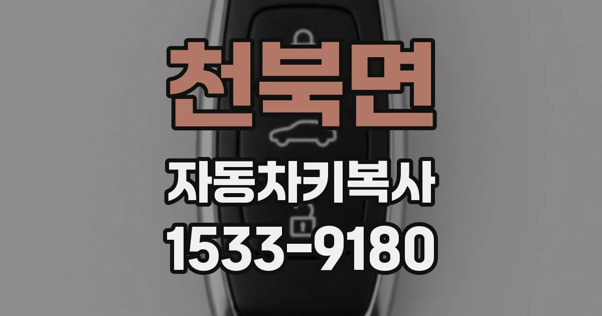 천북면 자동차키복사