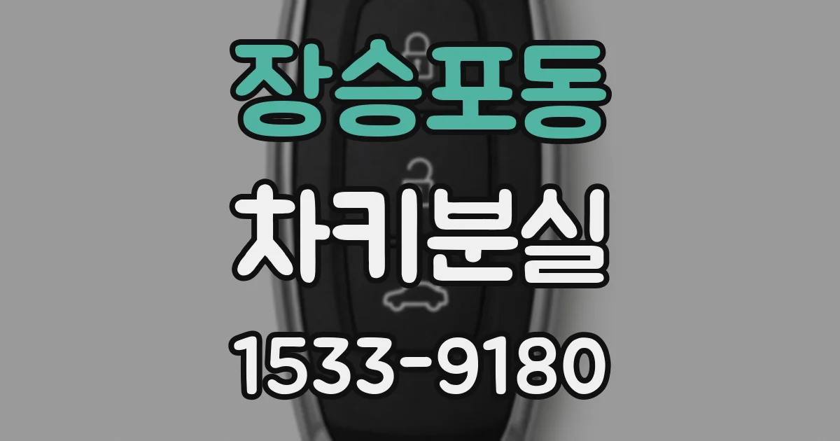 장승포동 차키분실