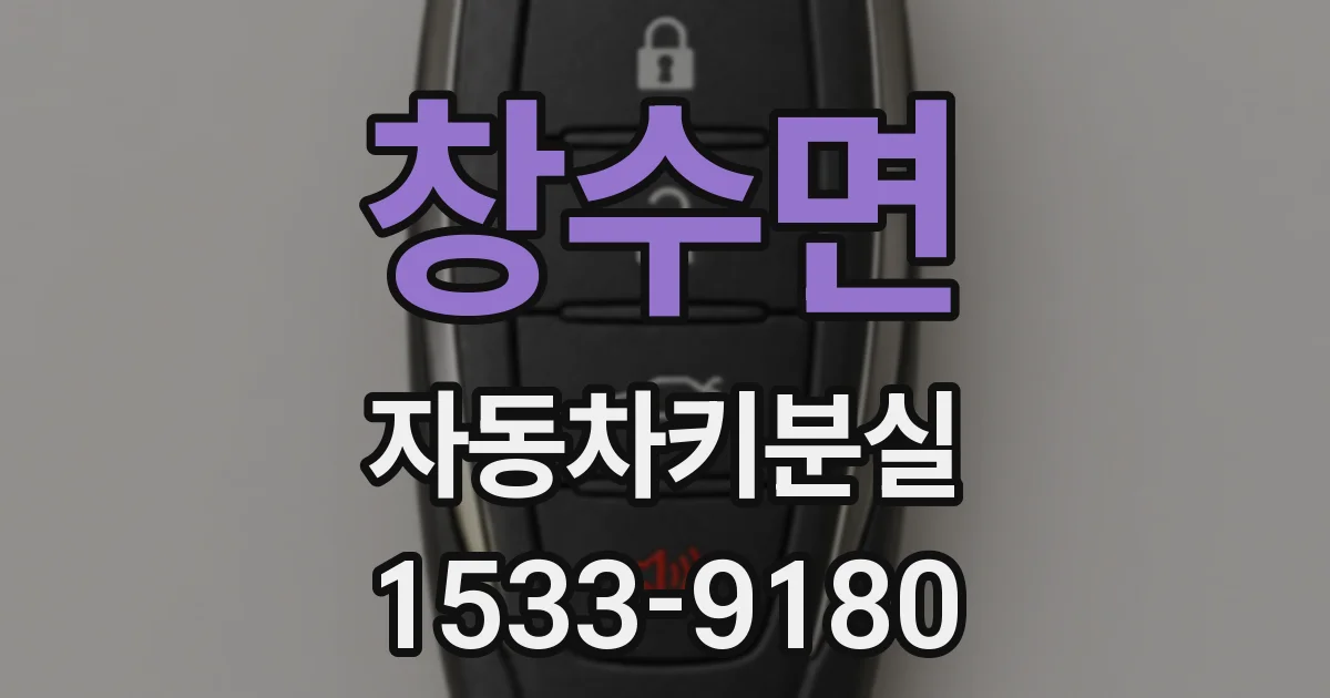 창수면 자동차키분실