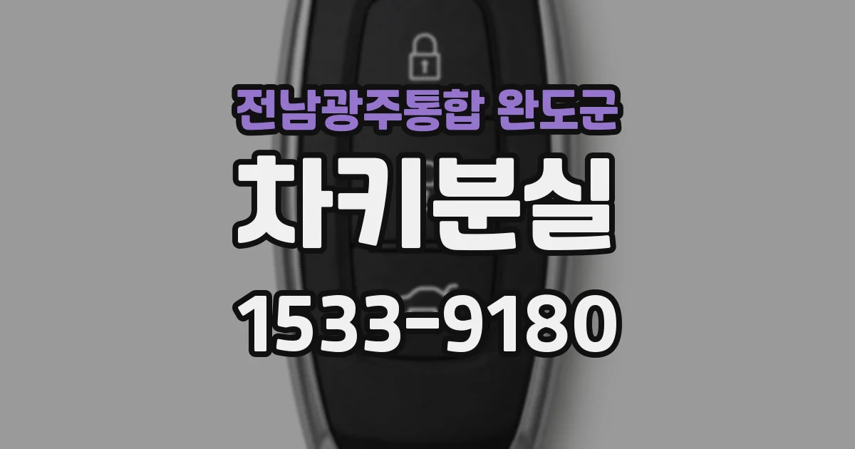 전남광주통합 완도군 차키분실