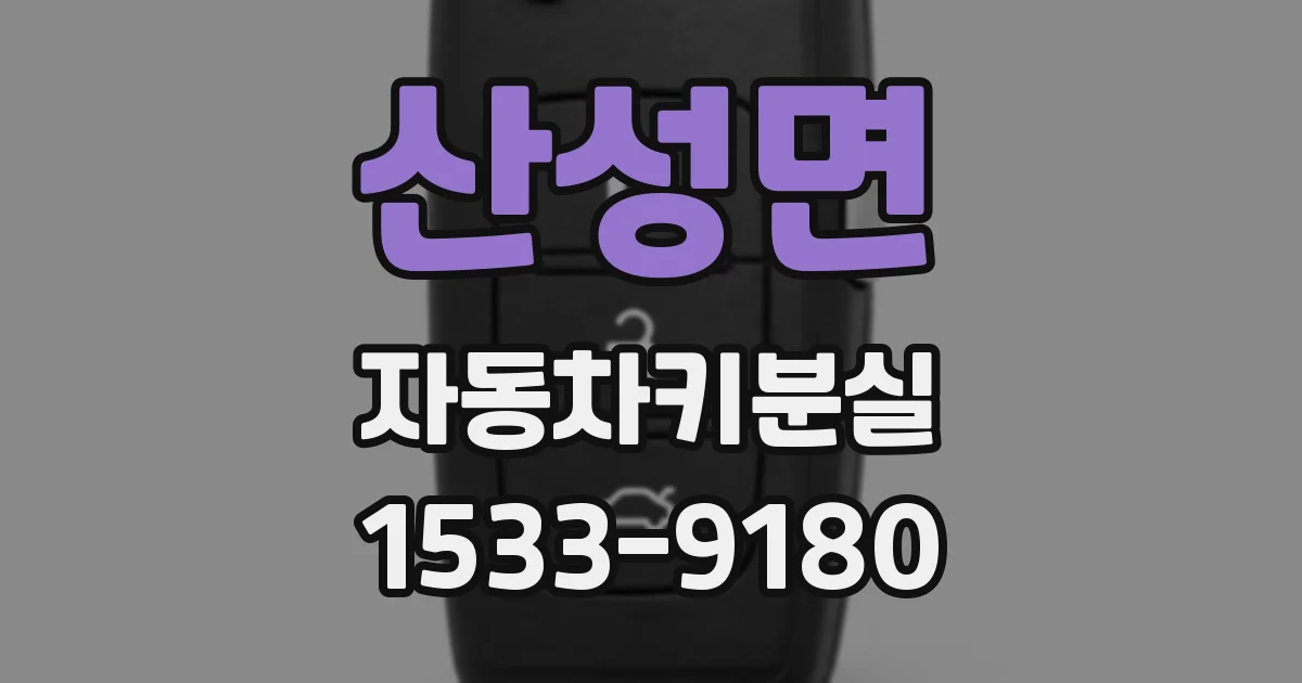 산성면 자동차키분실