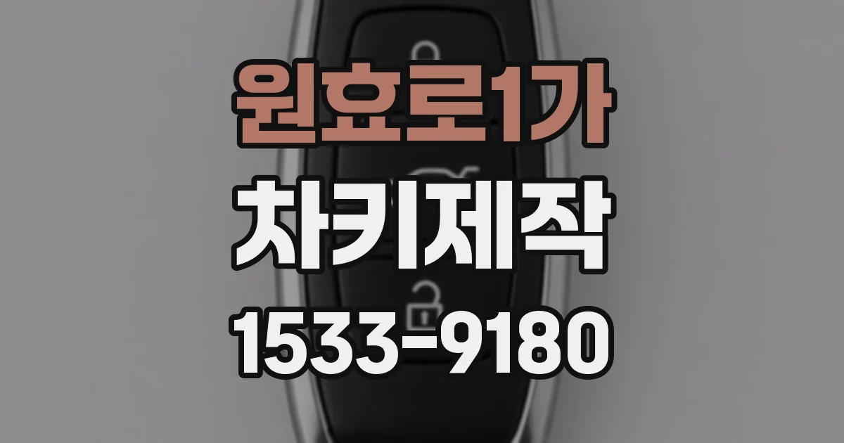 원효로1가 차키제작