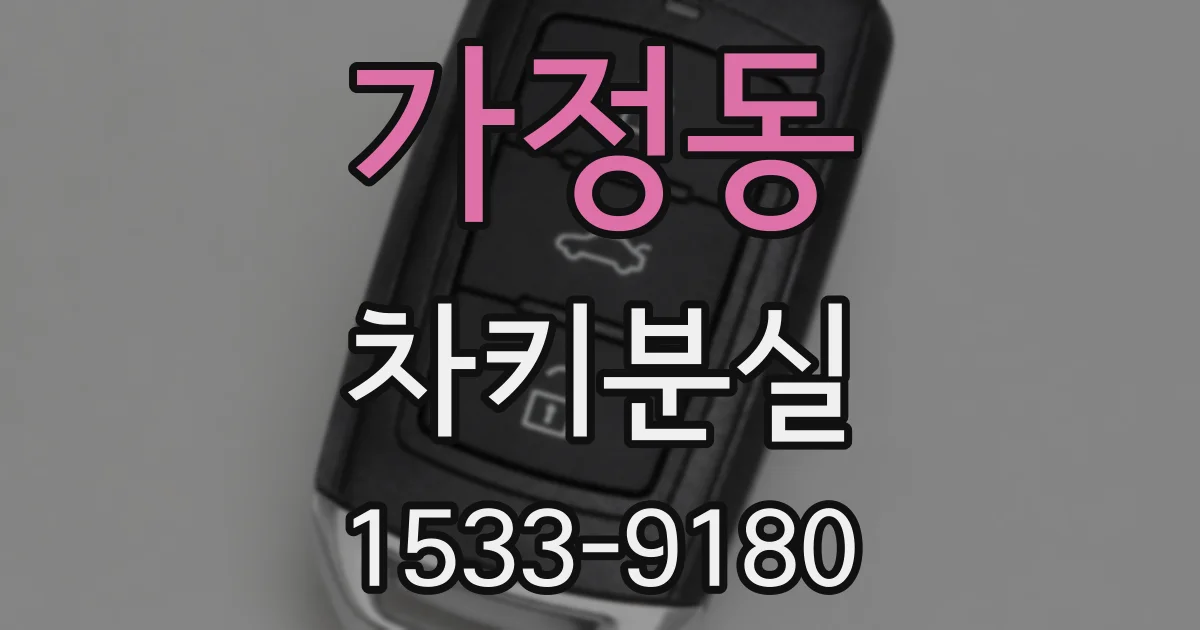 가정동 차키분실