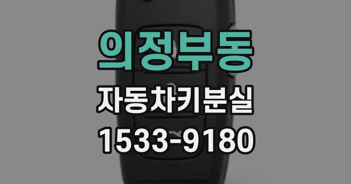 의정부동 자동차키분실