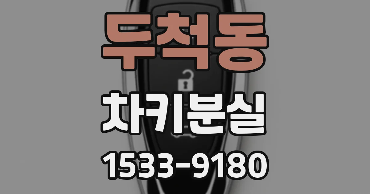 두척동 차키분실