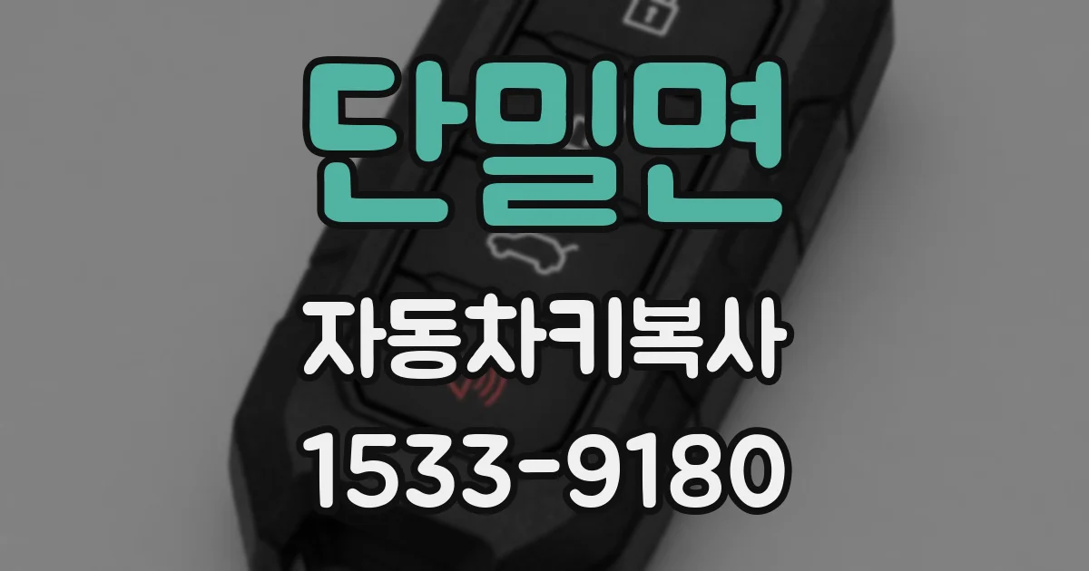 단밀면 자동차키복사