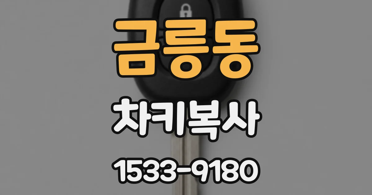금릉동 차키복사