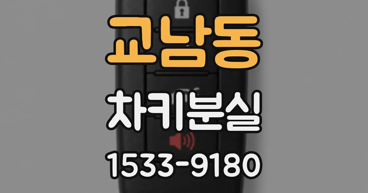 교남동 차키분실