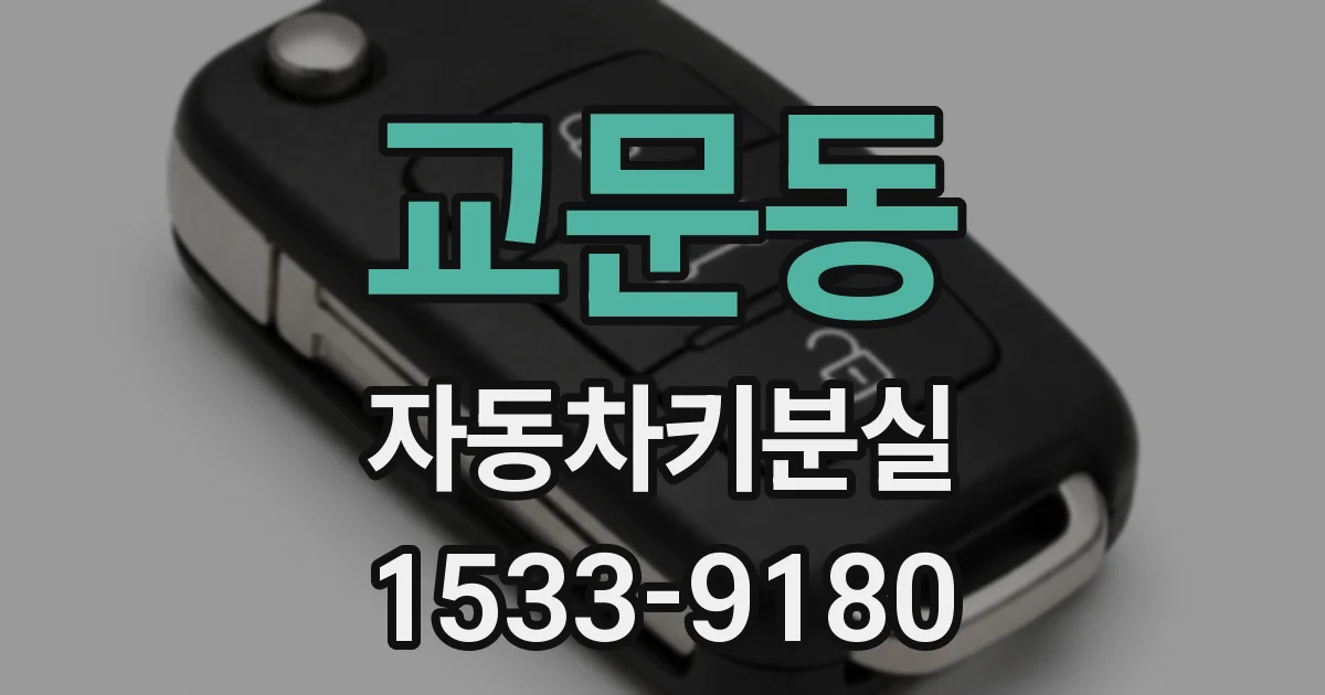 교문동 자동차키분실