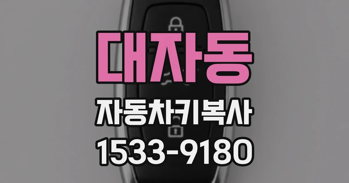 대자동 자동차키복사
