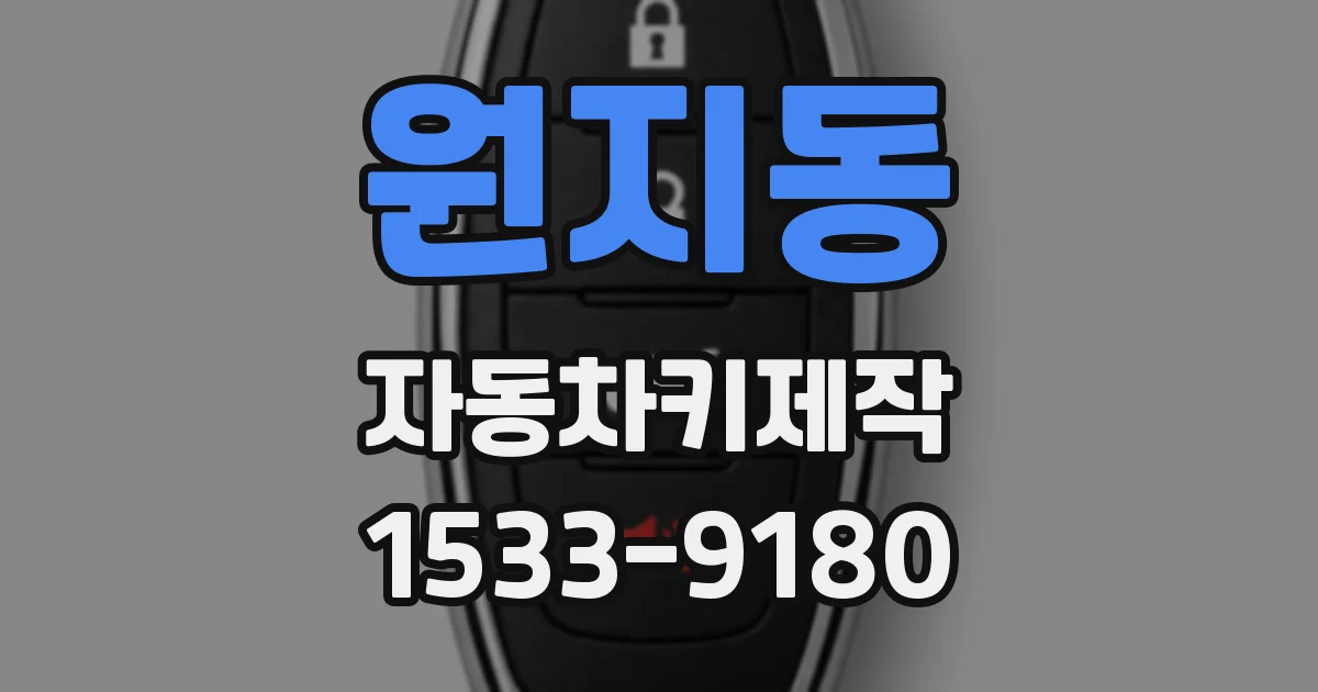 원지동 자동차키제작