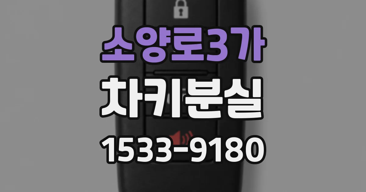 소양로3가 차키분실