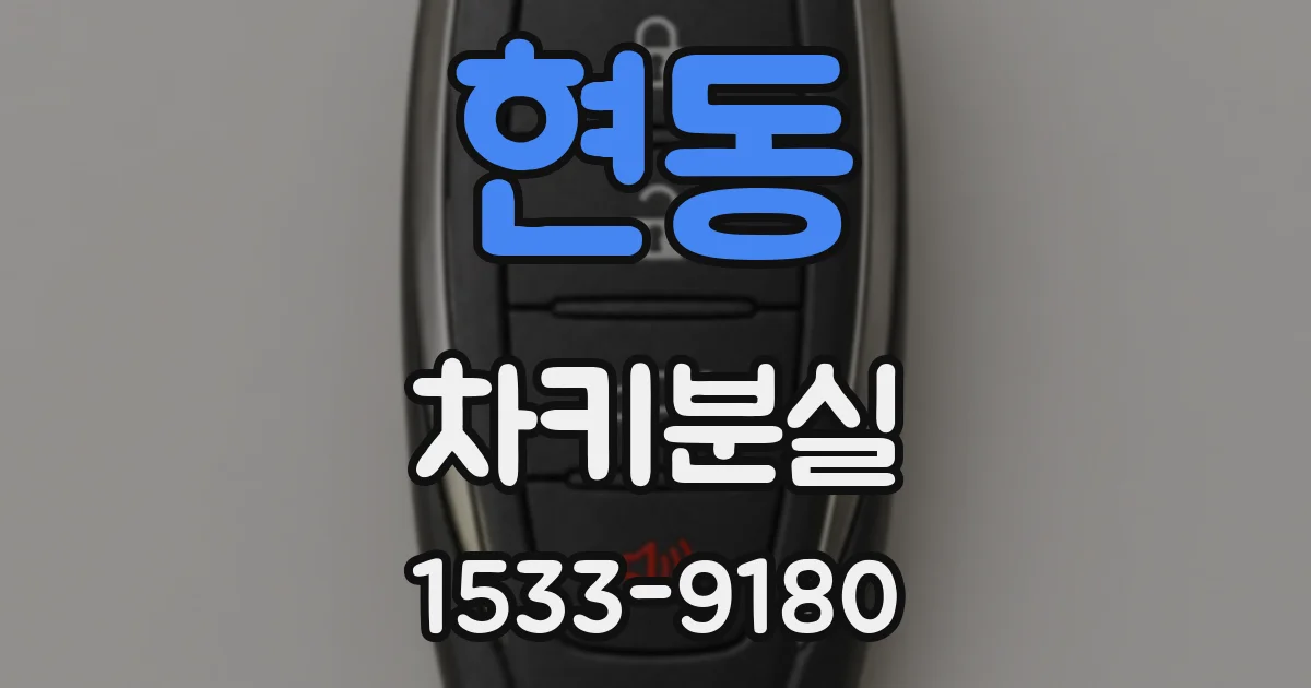 현동 차키분실