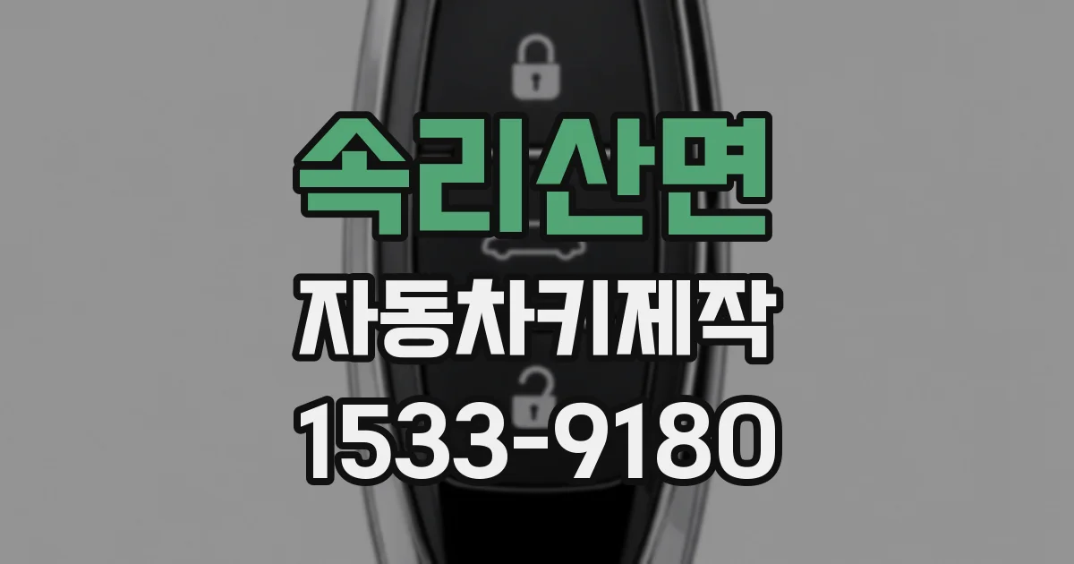속리산면 자동차키제작