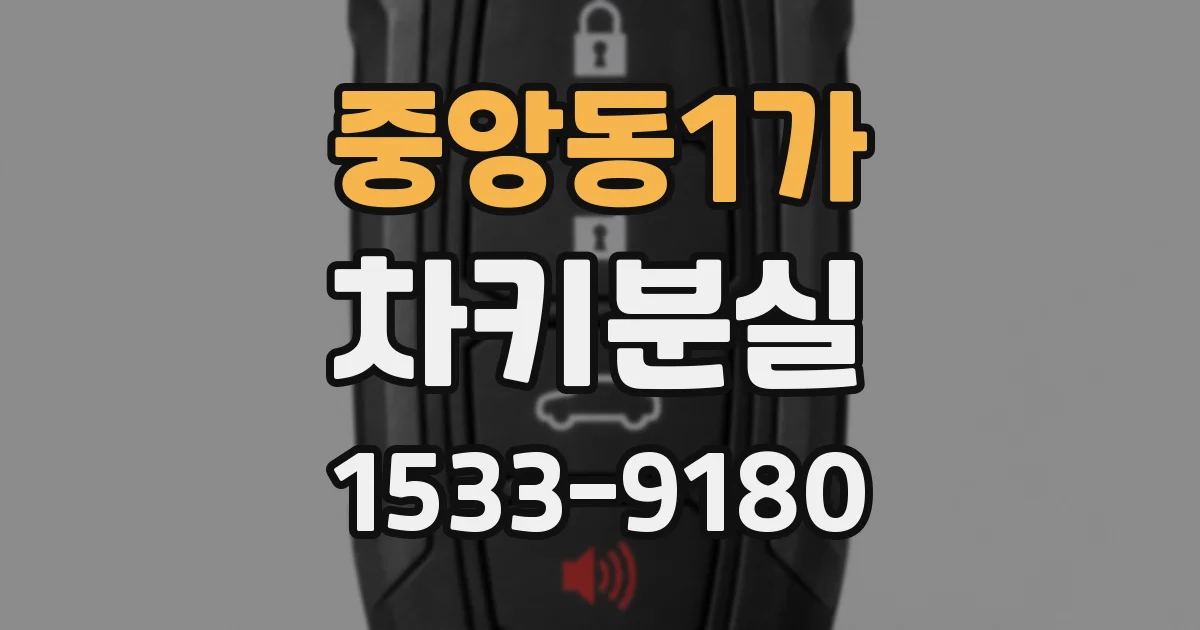 중앙동1가 차키분실
