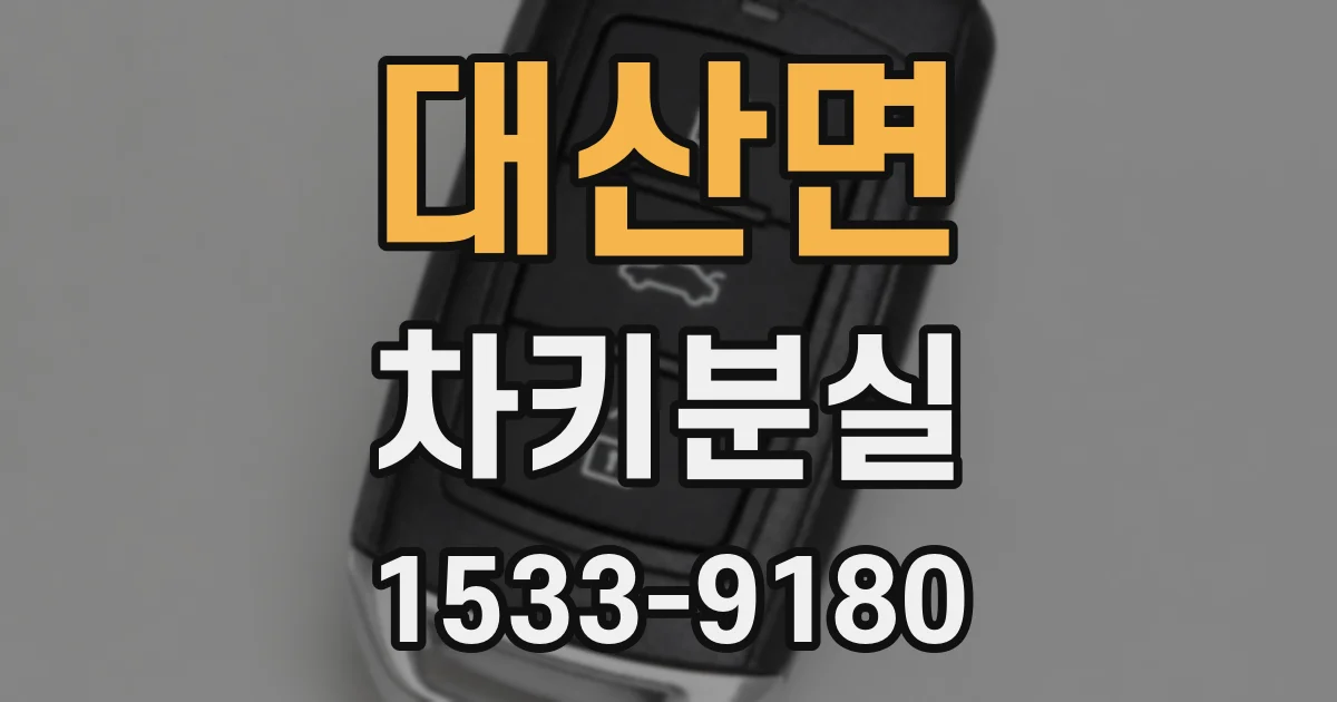 대산면 차키분실