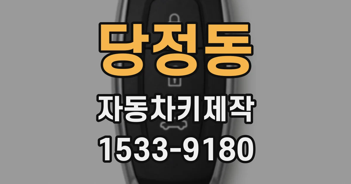당정동 자동차키제작