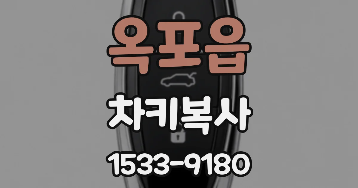 옥포읍 차키복사