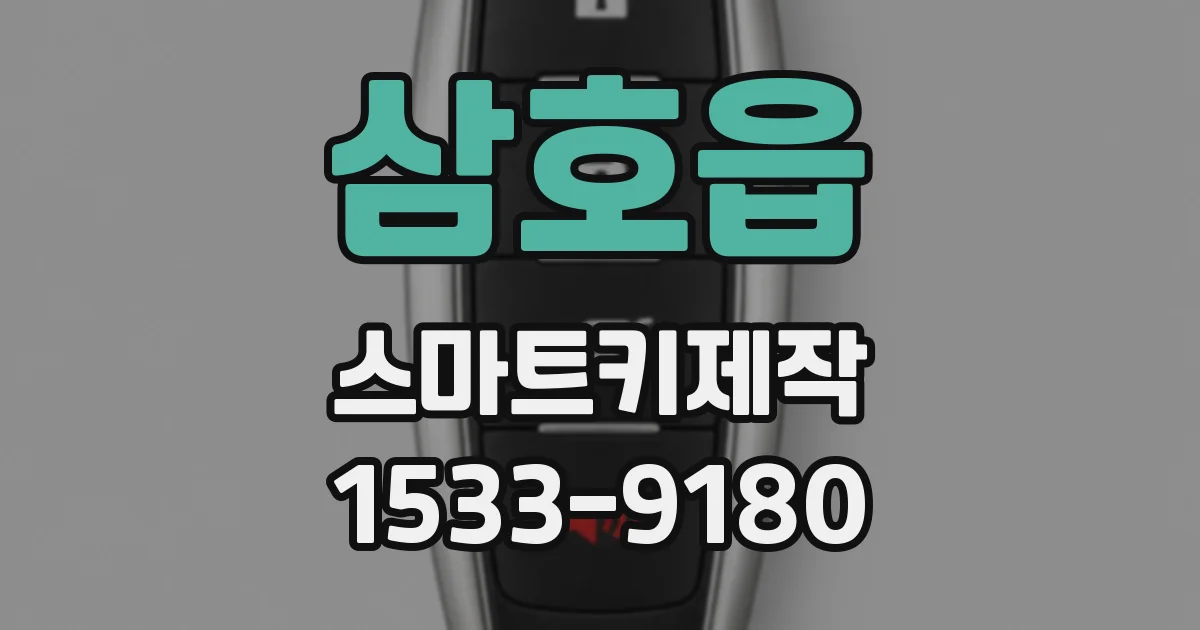 삼호읍 스마트키제작