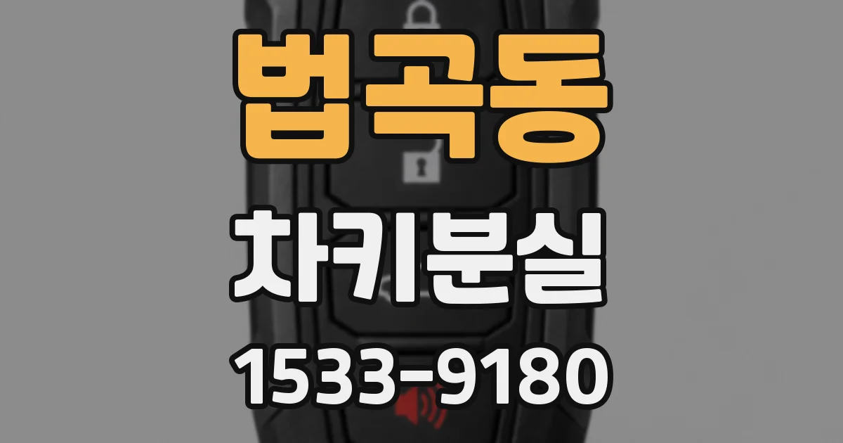 법곡동 차키분실