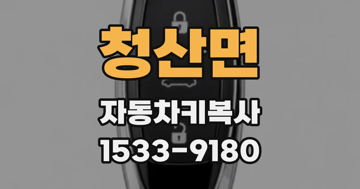 청산면 자동차키복사